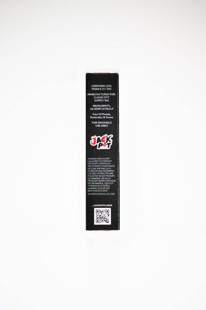 Jack Pot 1G CBD Disposable Vape Ingredients