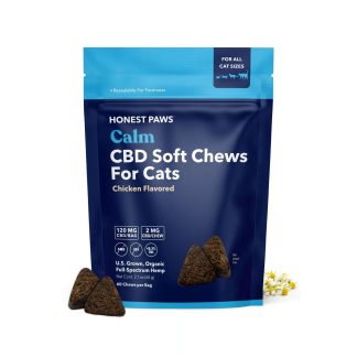 Honest Paws Calm CBD Soft Chews for Cats (Chicken Flavored)