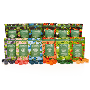 All flavors of Smokiez Gummies with 250mg CBD & 100mg CBG