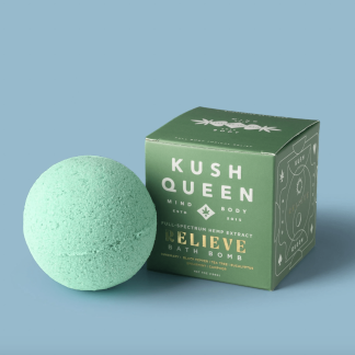 Kush Queen Relieve 1:1 CBD & Delta 9 THC Bath Bomb