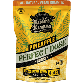 Tillmans Tranquils Pineapple Boost Perfect Dose 4:4:1 CBD:CBG:THC Gummies