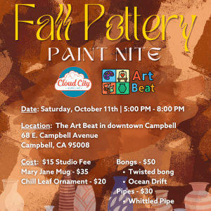 Fall Pottery Paint Nite at The Art Beat (October 11, 2025)
